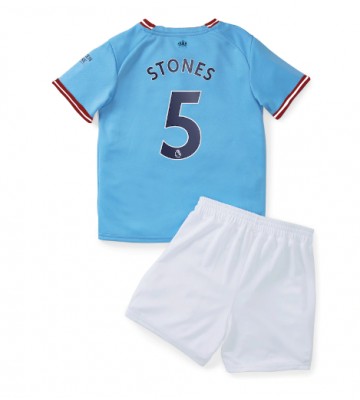Manchester City John Stones #5 babykläder Hemmatröja barn 2022-23 Korta ärmar (+ Korta byxor)